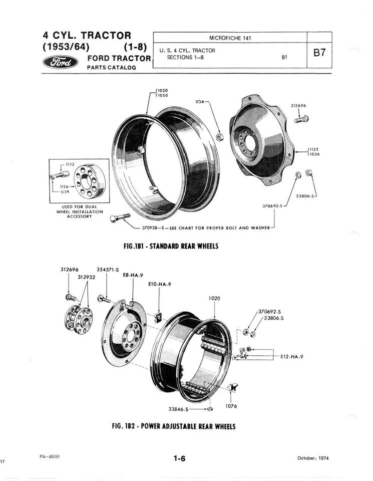 4Cyl NAA 501 600 601 700 701 800 801 900 901 Tractor Parts Manual Ford 1953-1964 - Image 4 of 4