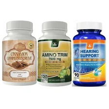 Hearing Support & Amino Trim Cinnamon Bark Extract Weight Loss Supplements Combo