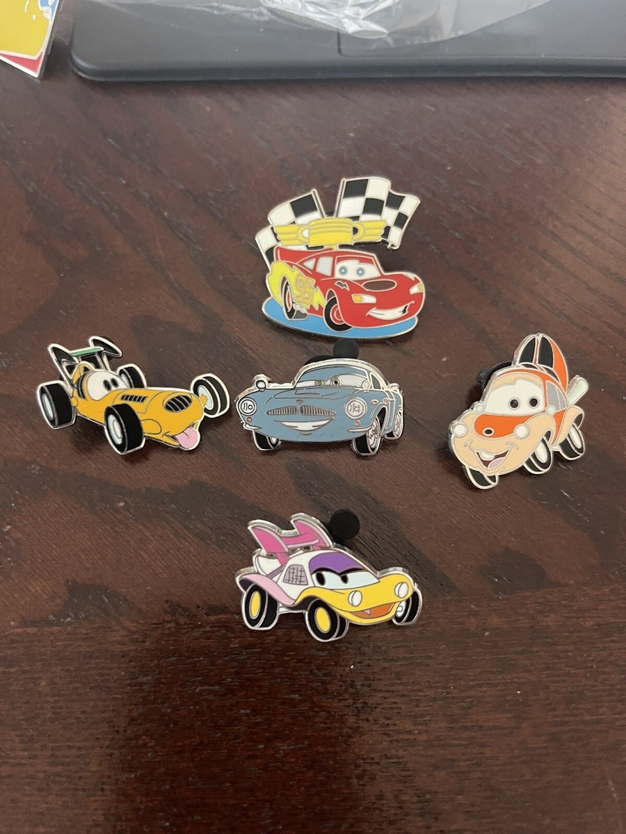 Disney Pixar Cars Lightning McQueen Piston Cup Race Flag, With 4