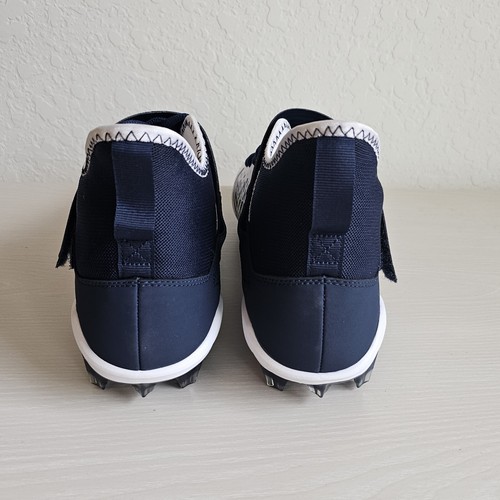 Mens Size 12 Nike Football Cleats Navy Blue Alpha Menace Pro 2 Mid BV3945-102 - Picture 4 of 6