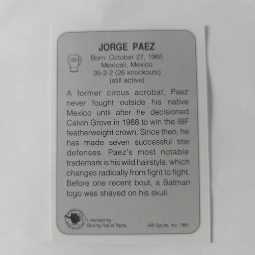 1991 AWS All World Sports Boxing Cards Singles Inserts (1 to 149) Pick Your Card - Picture 237 of 282