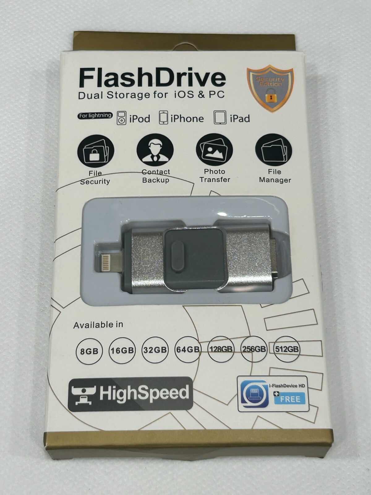 USB Flash Drive Dual Storage For iOS & PC 64GB AS-IS-image