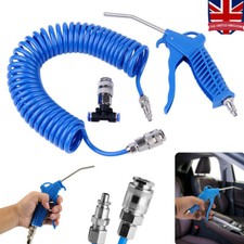 Car Truck Lorry Dust Blower Cleaning Set Air Duster Blow Gun 5m Recoil Hose Pipe