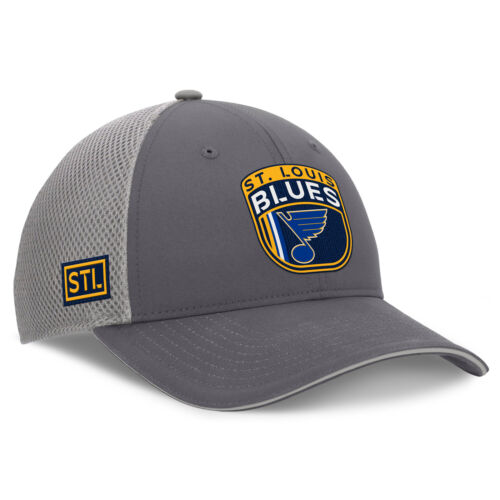 Men's Fanatics Gray St. Louis Blues Authentic Pro Home Ice Trucker Adjustable