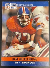 1990 NFL PRO SET KARL MECKLENBURG CARD #489 Denver Broncos NM