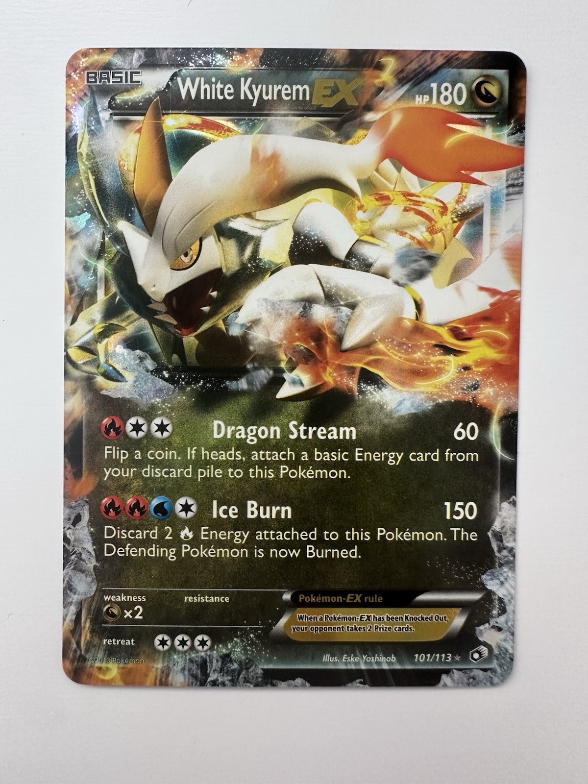 White Kyurem ex 101/113 | Legendary Treasures LTR | Holo Rare ex | LP ✨