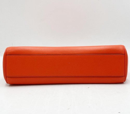 Michael Kors Orange Leather 2-Way Shoulder Bag Crossbody Flap Near Mint - Picture 3 of 11