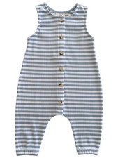 SIIX Collection Organic Ribbed Bay Jumpsuit (Dusty Blue Stripe)