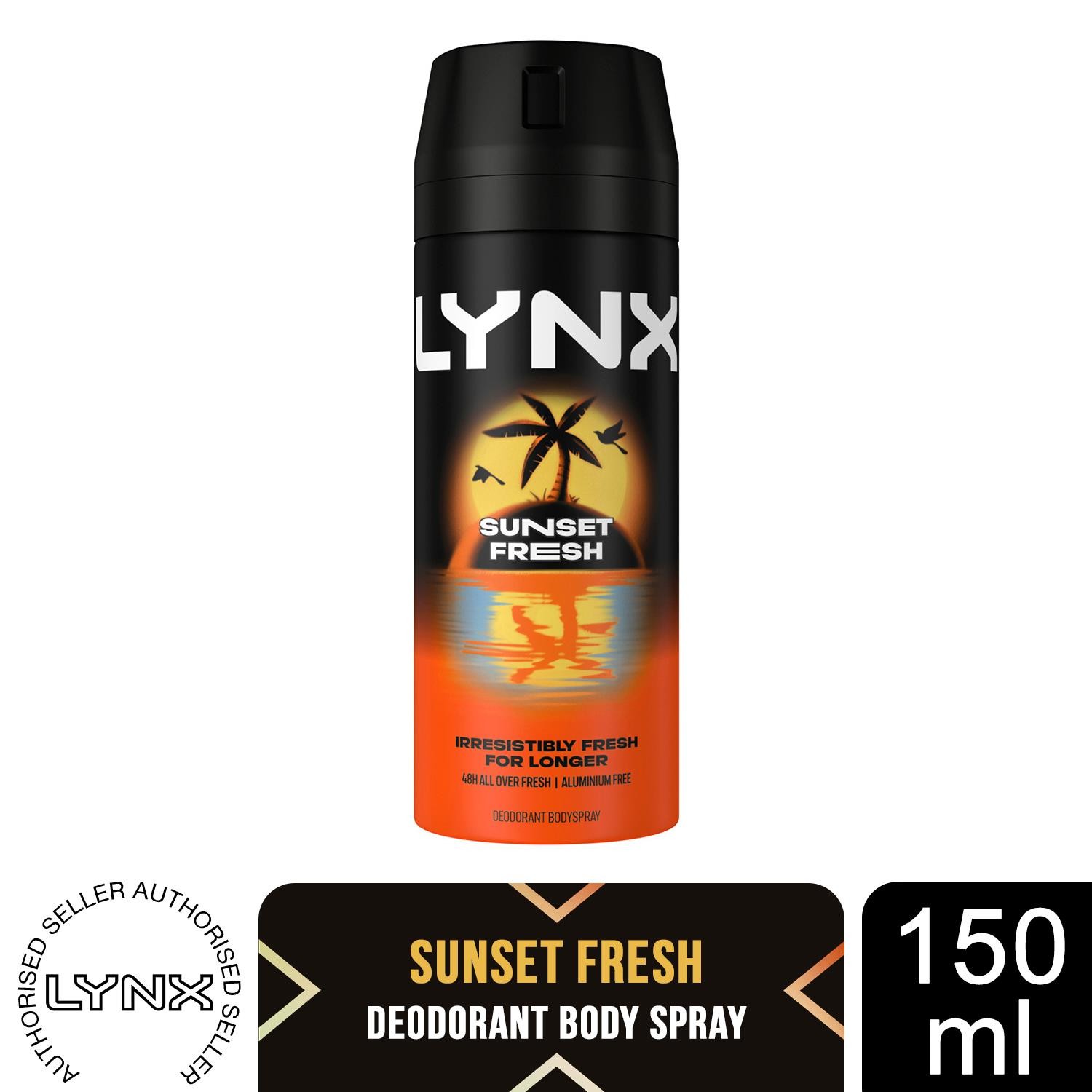 Lynx Sunset Fresh Men's Deodorant Body Spray, 150ml