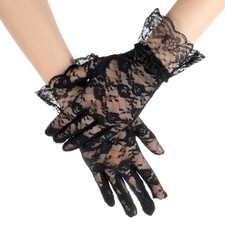 Tea Party Short Laces Glove Women's Laces Opera Glove Black Lace Gloves