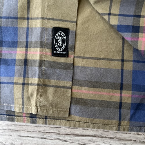 Camicia uomo Todd Snyder slim fit preferita popeline grande marrone quadri - Foto 8 di 12