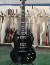 Tony Iommi Electric Guitar SG Black Cross inlaid fingerboard mahogany body