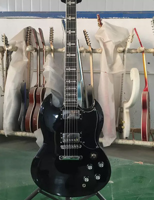 Tony Iommi Electric Guitar SG Black Cross inlaid fingerboard mahogany body