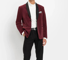 Samtsakko Herren XXL 60 Sakko Blazer Samt Aho...