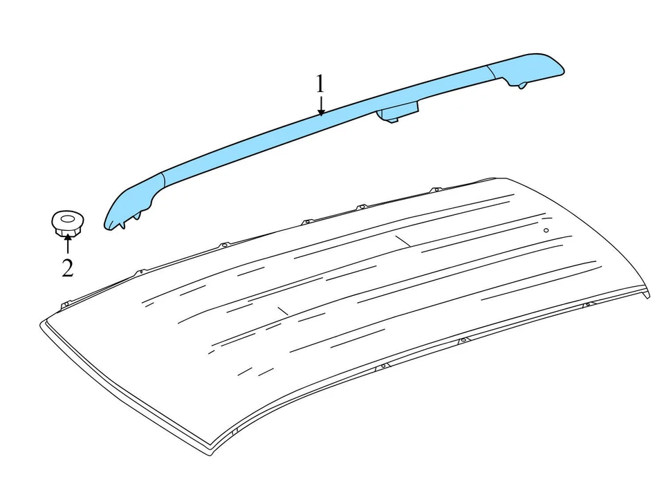 Mercedes-Benz GLK350 2009-2015 3,5 L - barra de techo izquierda / carril 2048901193 Foto 3 de 4
