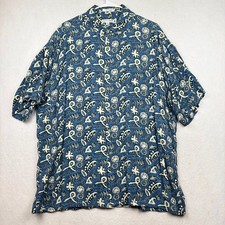 Pierre Cardin Button Down Mens XL Abstract Print Vintage 90s