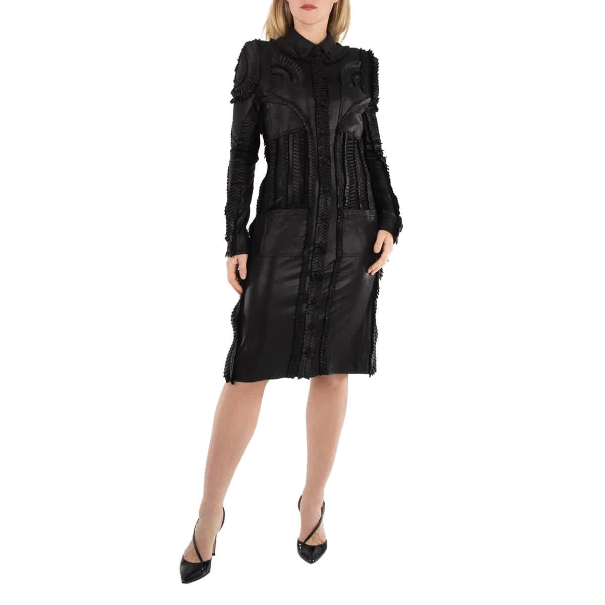 Abito Camicia Burberry Dettaglio Pieghettato Jersey Elasticizzato