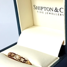 9CT GOLD CELTIC KELLS UK SIZE 0 RING WEDDING ETERNITY BAND SHIPTON CO BOXED £165