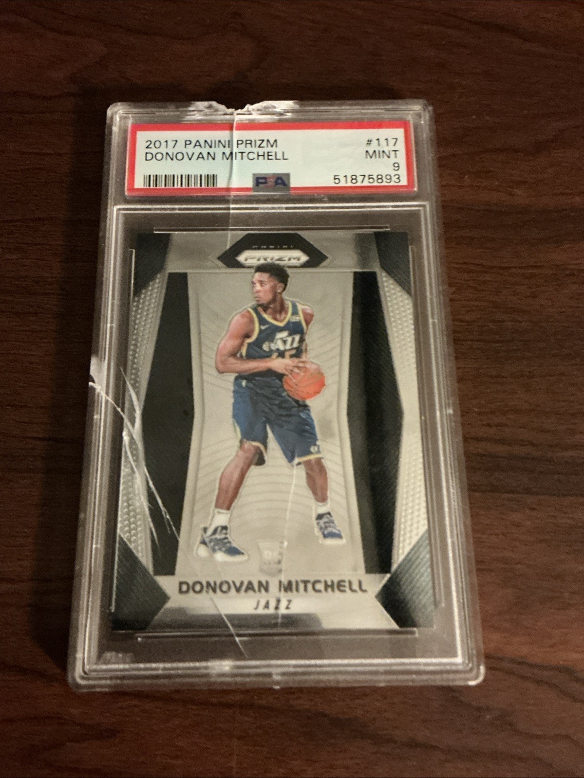 2017 Panini Prizm Donovan Mitchell #117 PSA 9 Mint Rookie Card RC Utah Jazz Cavs