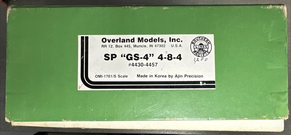 Overland Models S Scale Brass #1701 Southern Pacific GS-4 4-8-4 #4444 Daylight! - Image 2 of 4
