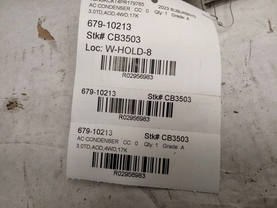 2023 Chevrolet Suburban 1500 AC Condenser 2956983 - Image 2 of 4