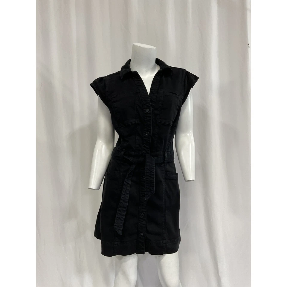 Vestido vaquero negro Paige 'Jaxsyn' talla 10 Foto 2 de 4