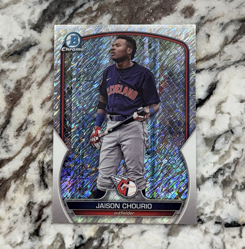 Bowman 2023 Bowman Chrome Jaison Chourio Guardians #BCP-226 Shimmer Refractor
