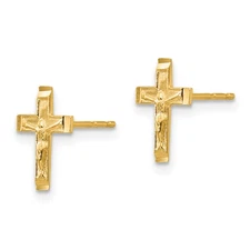 14k Madi K Crucifix Post Earrings SE2347