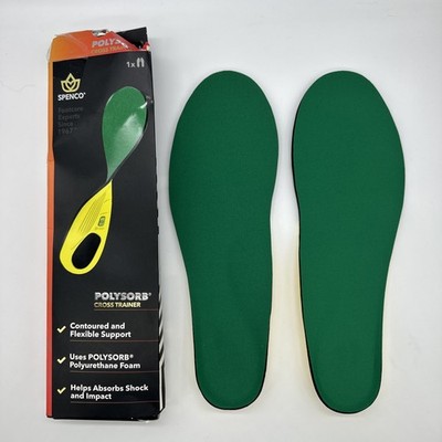 Spenco PolySorb Cross Trainer Shoe Insoles Mens Size #6 US 14-15.5
