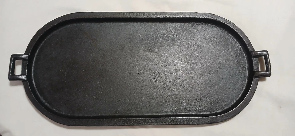 Vintage Sultana Cast Iron Long Griddle/Platter Hecho En Mexico 9"x20" - Image 2 of 4
