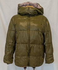 Esprit Damen Steppjacke glänzend Olive Khaki Grün Gr. M wie neu
