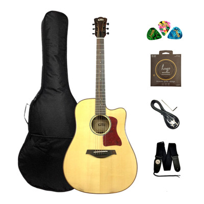 Gosila CS801310/CEQ Solid Spruce Top Electric-Acoustic Guitar,Fishman Presys EQ