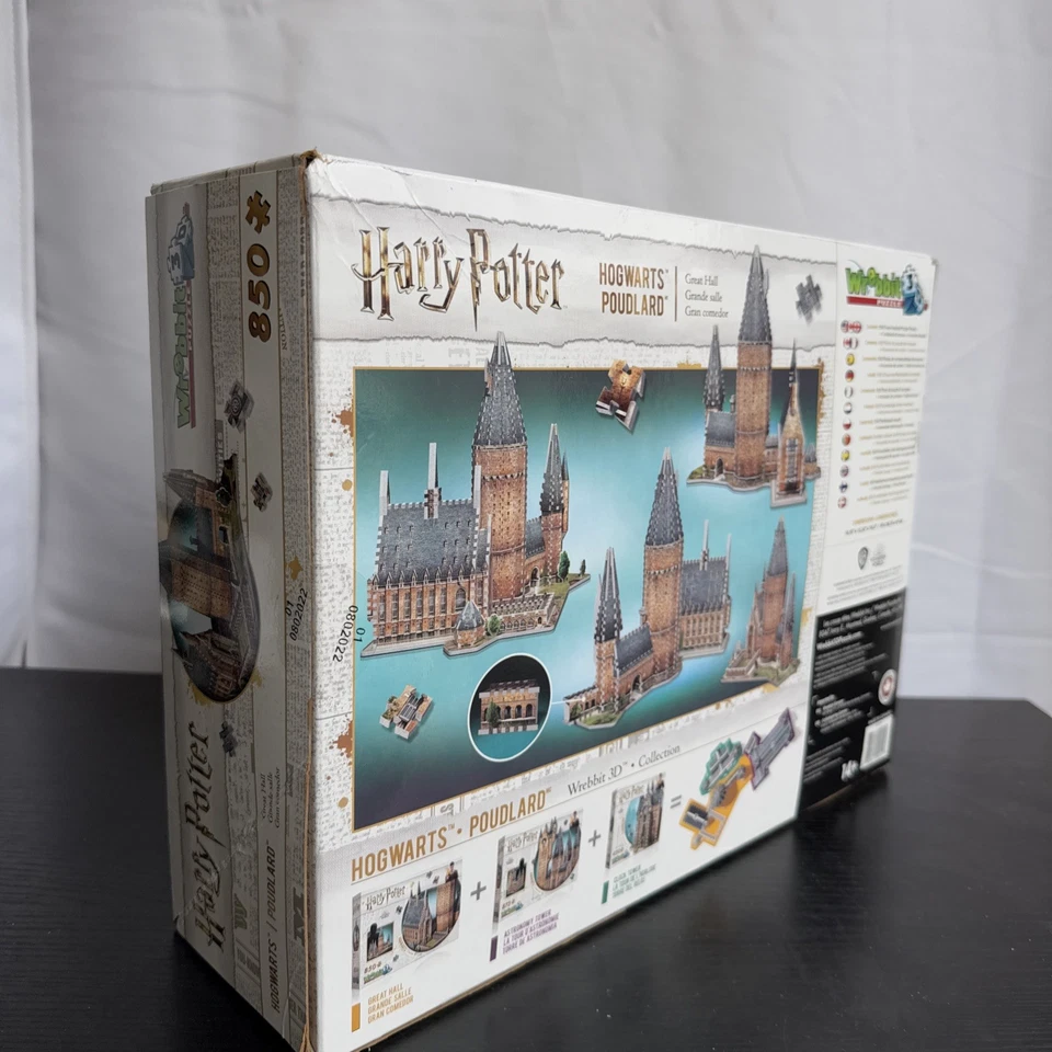 Wrebbit Harry Potter Hogwarts Great Hall 3D Jigsaw Puzzle 850 Pieces Sealed Box - Image 4 of 4