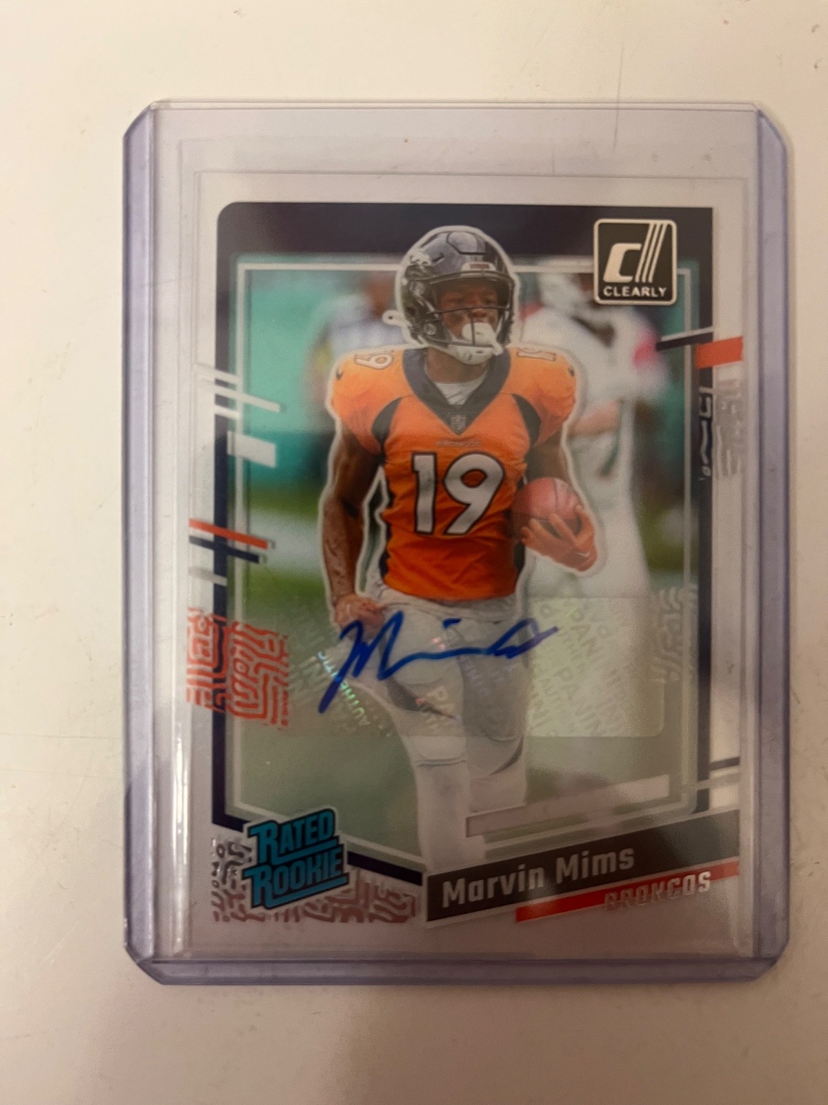 Marvin Mims Panini Clearly Donruss #74 Base