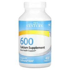 Calcium Supplement 600, 400 Tablets (600 mg per Tablet)