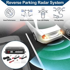 Auto Vehicle Reverse Backup Radar System 2 Parking Sensors Red