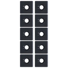10Pcs Profile End Caps Single Hole Cover Plate For CNC EquipmentBlack