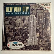 View-Master NEW YORK CITY Manhattan Scenes - A653 - 3 Reel Set  Booklet V3 