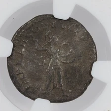 Domitian AR Denarius Roman Empire Silver Minerva Coin 81-96 AD - NGC Genuine