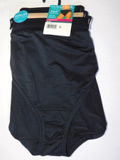 Womens 5XL/12 Hi-Cut Panties 3 Pack 360 Comfort Black Tan Black Vanity Fair