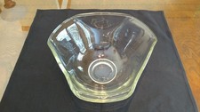 Retro Clear Glass Fruit Serving Bowl Serving Bowl 10" Diameter 4 1/2"