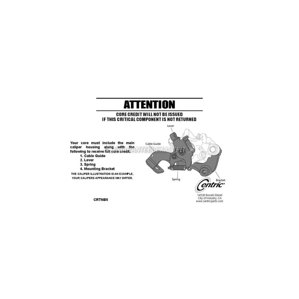 For Mini Cooper 2002 2003 Centric Rear Right Brake Caliper TCP - Image 3 of 3