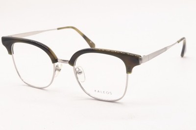 NEW KALEOS BURNHAM C 003 GREEN SILVER AUTHENTIC DESIGNER EYEGLASSES 48-20