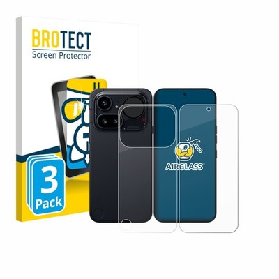 3x Panzerfolie Schutzglas Nothing Phone (4a) Pro (Display+Rückseite)