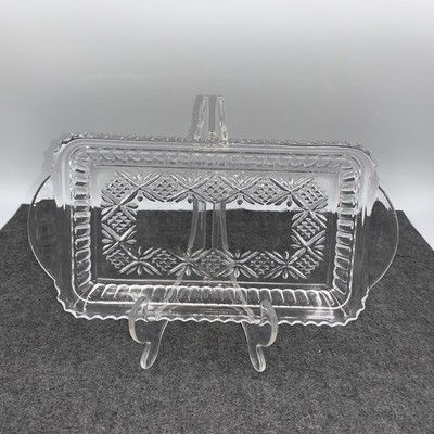 Godinger Shannon Crystal Dublin Serving  Tray 9.75 x5 