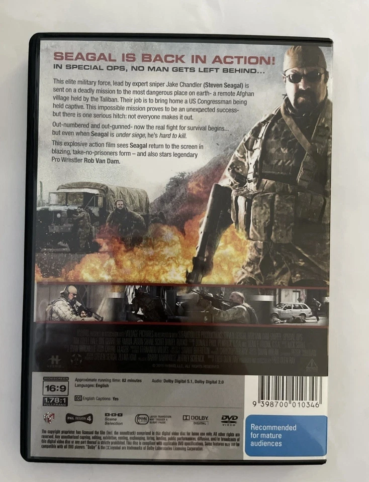 Francotirador - Forze Speciali (DVD) Seagal Van Dam Abell Dye Amoia (REGIÓN 4) Foto 2 de 3