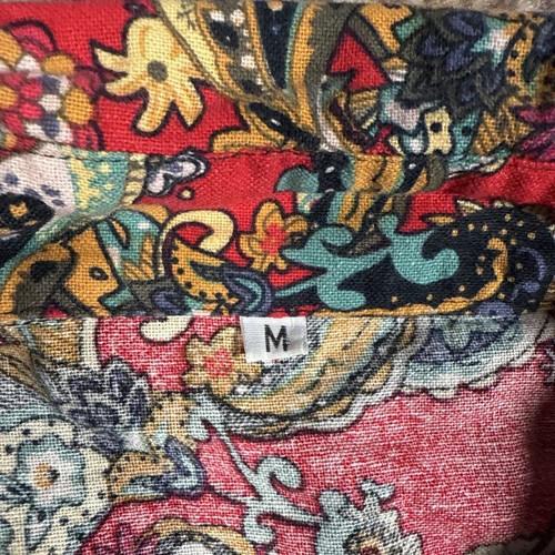 Vintage Paisley Long Sleeve Button Up Shirt Size Medium Vtg - Picture 2 of 5