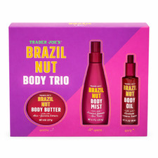 Trader Joe's Brazil Nut Body Trio Set Body Butter/Body Mist/Body Oil - NEW