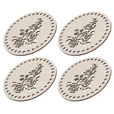 4Pcs Crochet Basket Base 5.5 Inch Round Bag Bottom for DIY Craft Basket Crochet