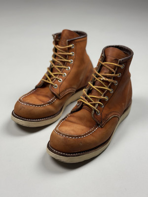 Red Wing Shoes Vintage Leather Moc Toe Boots Size US EU